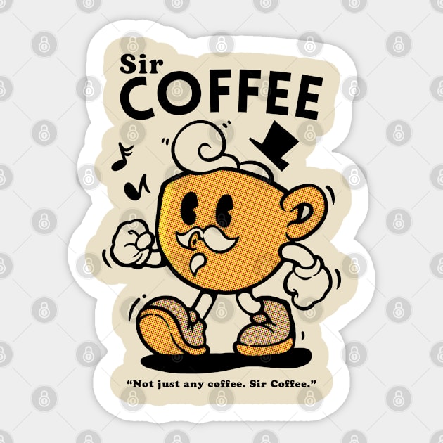 Sir Coffee Sticker by mankeeboi